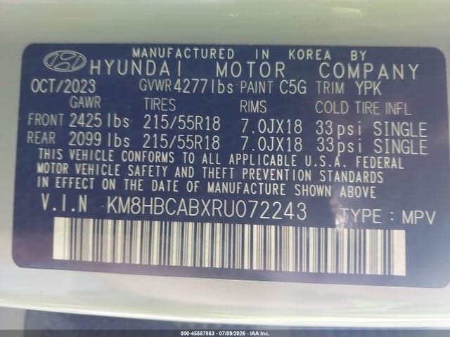 2024 HYUNDAI KONA SEL 9