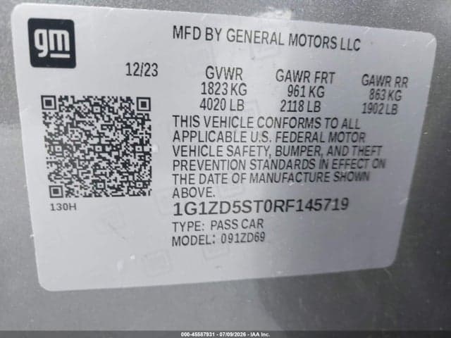 2024 CHEVROLET MALIBU FWD 1LT 9