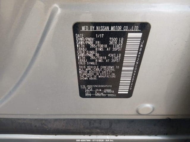2017 NISSAN ARMADA SV 9