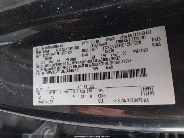 2018 FORD F-350 XLT 8