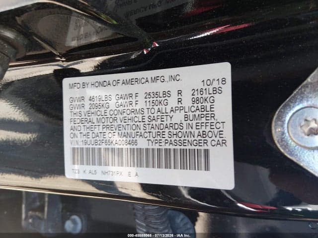 2019 ACURA TLX TECH A-SPEC PKGS 9