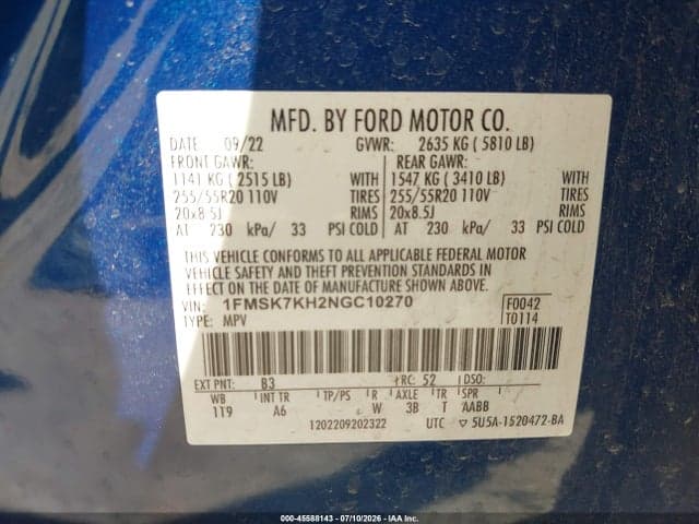 2022 FORD EXPLORER ST-LINE 9