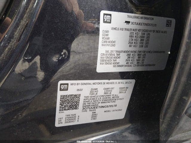 2022 GMC SIERRA 1500 4WD SHORT BOX AT4 9