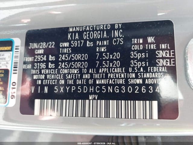 2022 KIA TELLURIDE SX 9