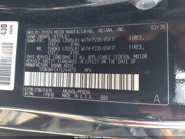 2026 TOYOTA SIENNA LE 9