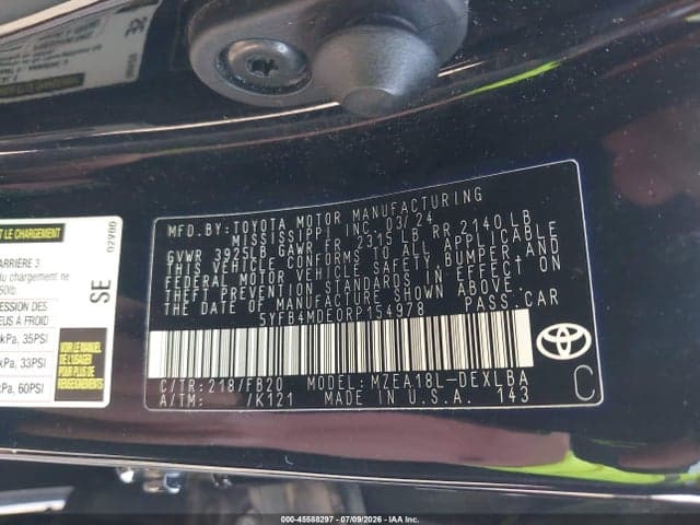 2024 TOYOTA COROLLA LE 9