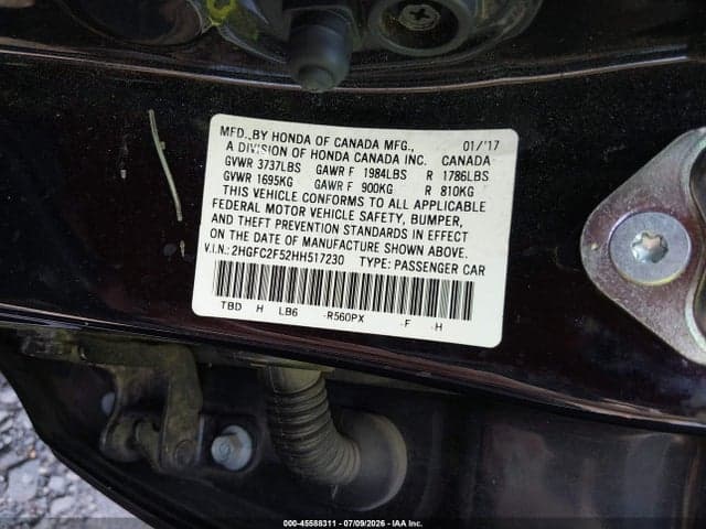 2017 HONDA CIVIC LX 9