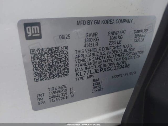 2025 CHEVROLET TRAX FWD 2RS 9