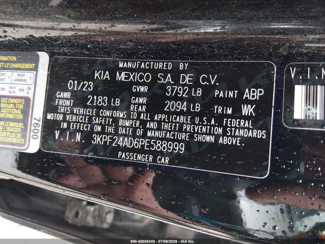 2023 KIA FORTE LX 9