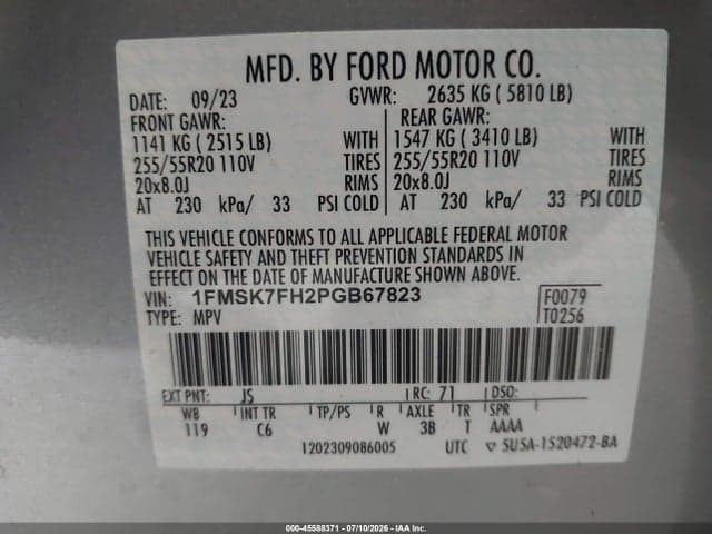 2023 FORD EXPLORER LIMITED 9