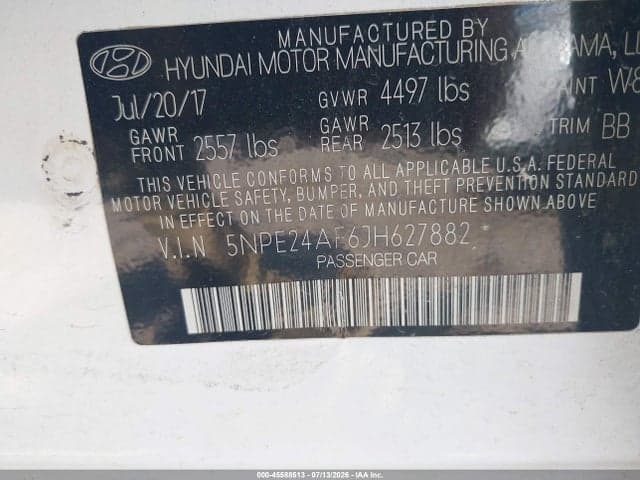 2018 HYUNDAI SONATA SE 9