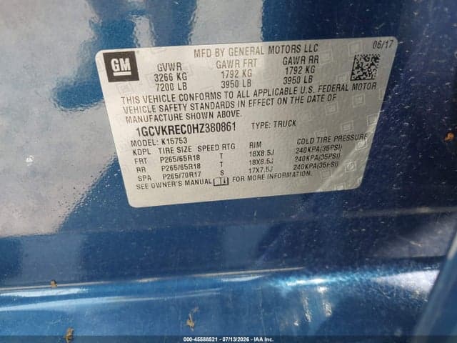2017 CHEVROLET SILVERADO 1500 LT 9