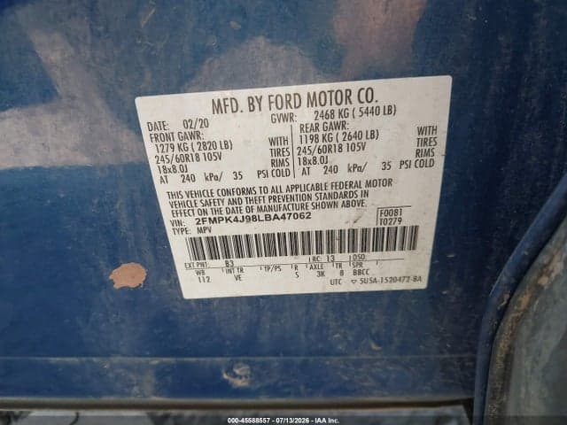 2020 FORD EDGE SEL 9