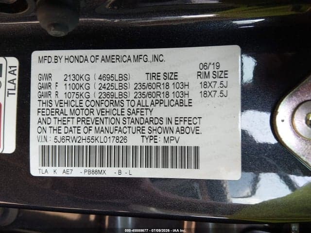 2019 HONDA CR-V EX 9