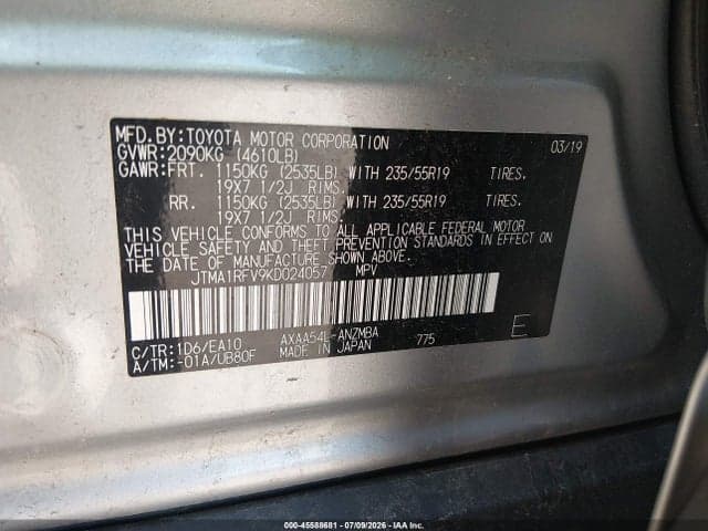 2019 TOYOTA RAV4 XLE PREMIUM 9