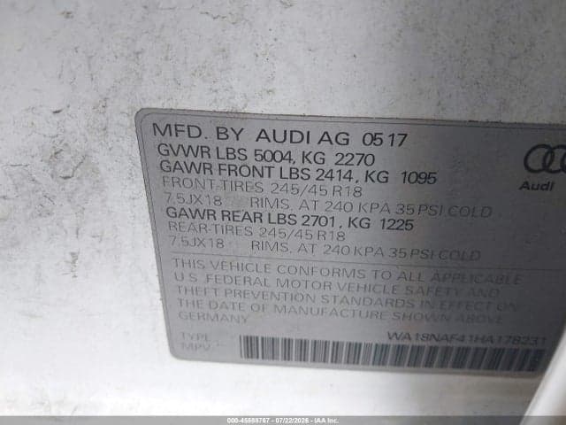 2017 AUDI ALLROAD PREMIUM PLUS 9