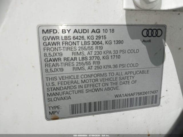 2019 AUDI Q7 9