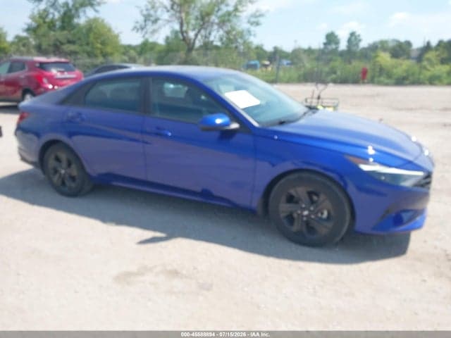 2022 HYUNDAI ELANTRA HYBRID BLUE - 1