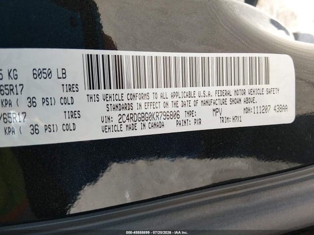 2019 DODGE GRAND CARAVAN SE 9