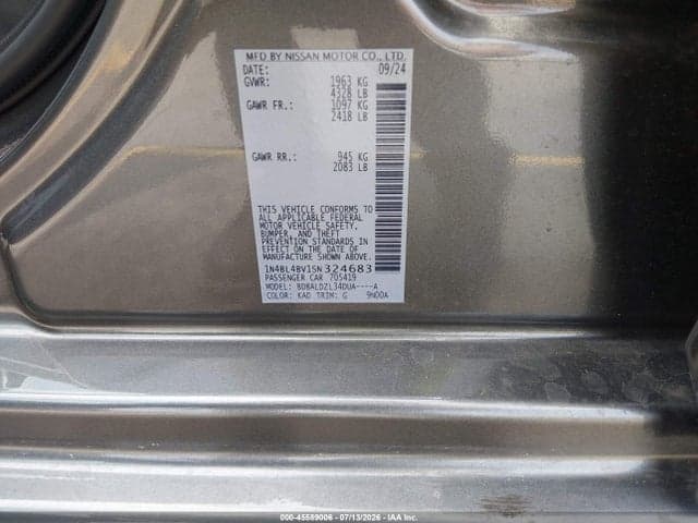 2025 NISSAN ALTIMA S FWD 9