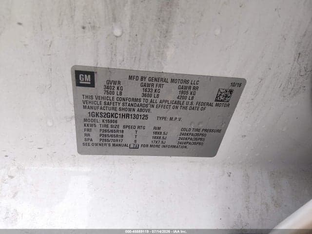 2017 GMC YUKON XL SLT 9