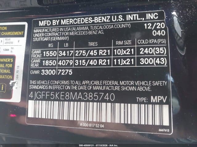 2021 MERCEDES-BENZ GLS 450 4MATIC 9