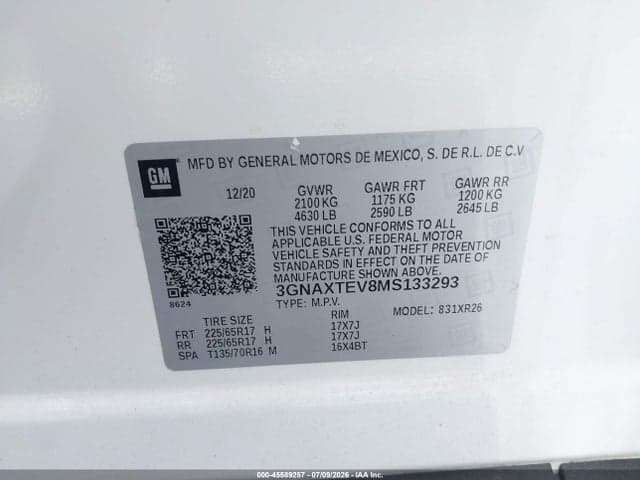 2021 CHEVROLET EQUINOX AWD 2FL 9