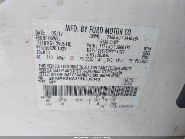 2017 FORD EDGE TITANIUM 9