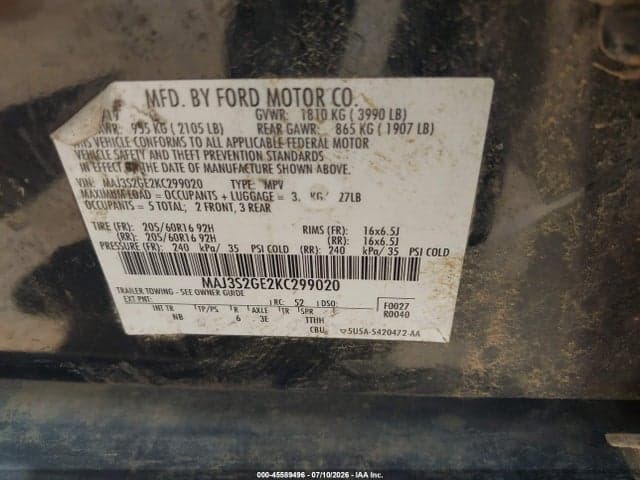 2019 FORD ECOSPORT SE 9