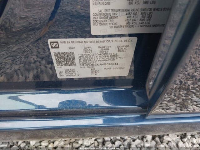 2022 CHEVROLET SILVERADO 1500 4WD SHORT BED LT WITH 2FL 9