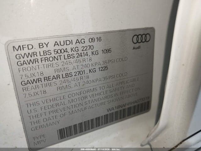 2017 AUDI ALLROAD PREMIUM PLUS 9