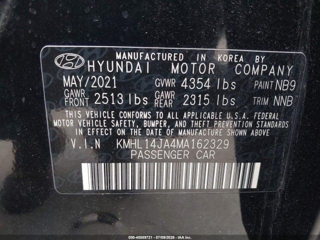 2021 HYUNDAI SONATA SEL 9