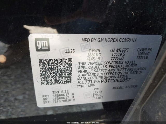 2026 CHEVROLET TRAX FWD LS 9