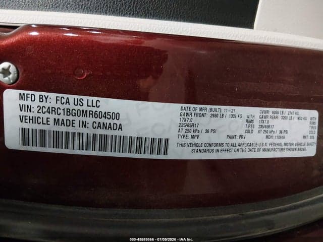2021 CHRYSLER PACIFICA TOURING L 9