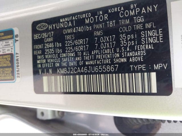 2018 HYUNDAI TUCSON SE 9