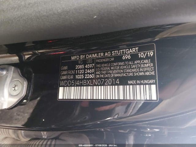 2020 MERCEDES-BENZ CLA 250 4MATIC 9