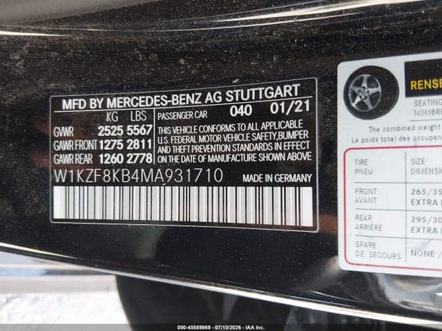 2021 MERCEDES-BENZ AMG E 63 S 4MATIC+ 9
