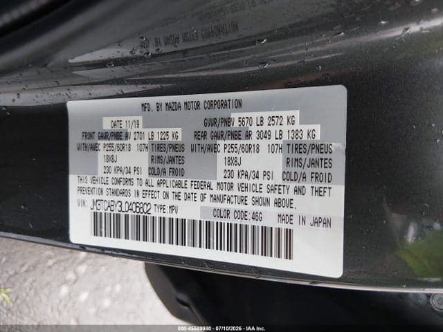 2020 MAZDA CX-9 SPORT 9