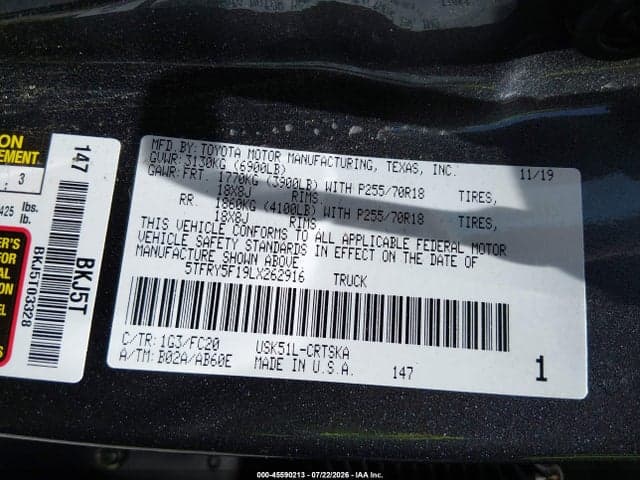2020 TOYOTA TUNDRA SR5 9