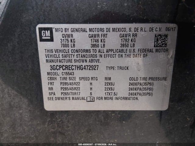2017 CHEVROLET SILVERADO 1500 LT 9