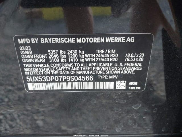 2023 BMW X3 XDRIVE30I 9