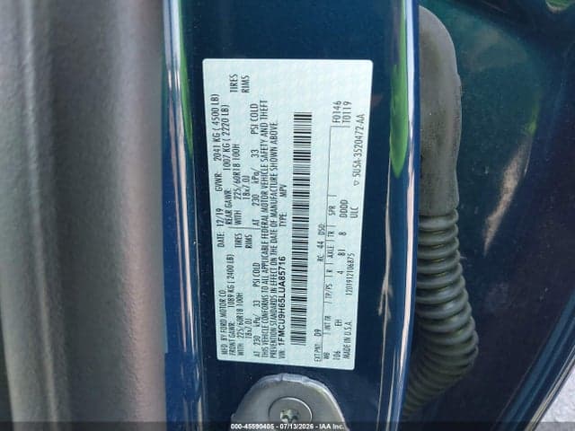 2020 FORD ESCAPE SEL 9