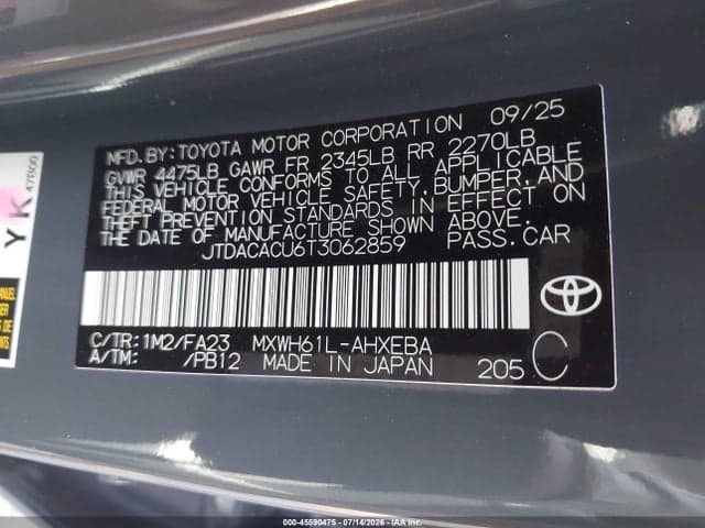 2026 TOYOTA PRIUS PLUG-IN HYBRID SE 9