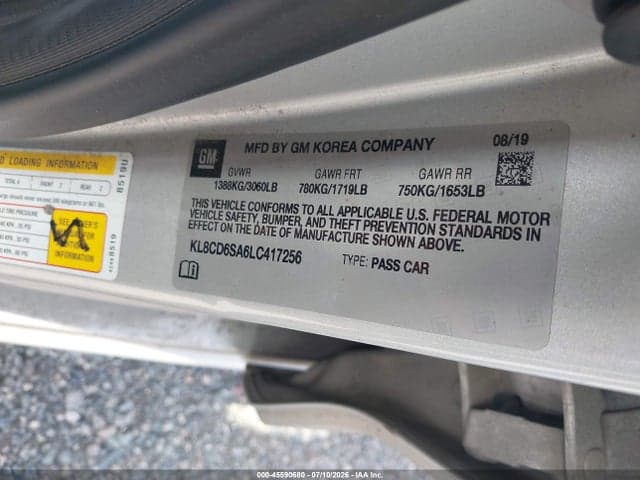 2020 CHEVROLET SPARK FWD 1LT AUTOMATIC 9
