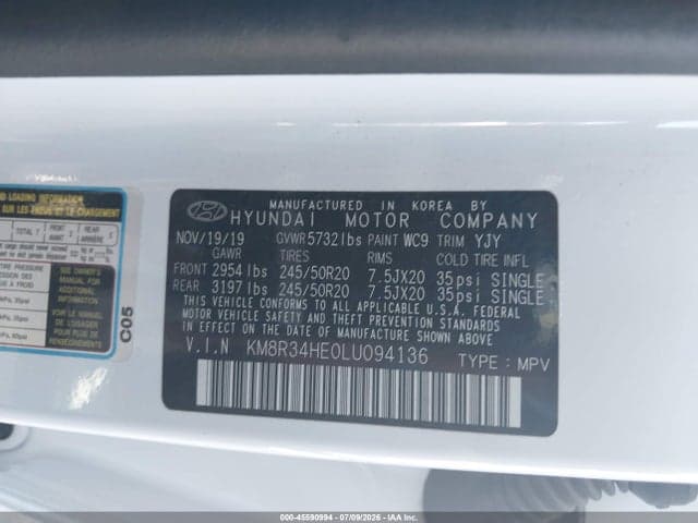 2020 HYUNDAI PALISADE SEL 9