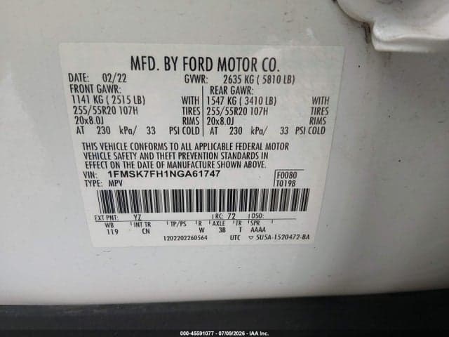 2022 FORD EXPLORER LIMITED 9