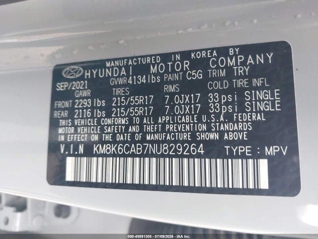2022 HYUNDAI KONA SEL 9