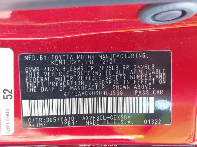 2025 TOYOTA CAMRY SE 9