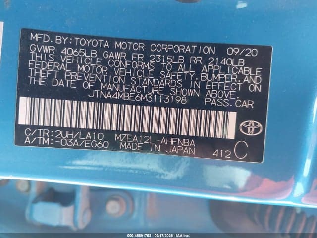 2021 TOYOTA COROLLA 9