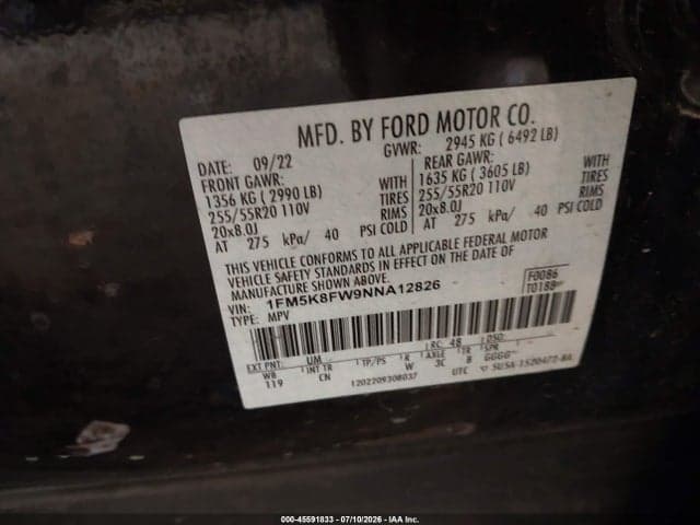 2022 FORD EXPLORER LIMITED 9